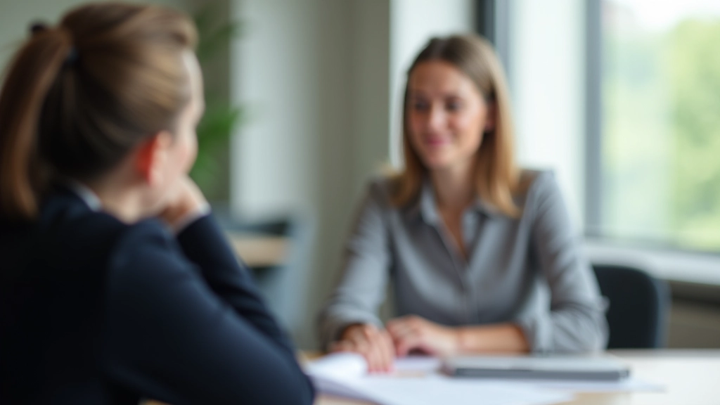 Person berät sich mit Versicherungsmakler über Haftpflichtversicherungsoptionen an Schreibtisch